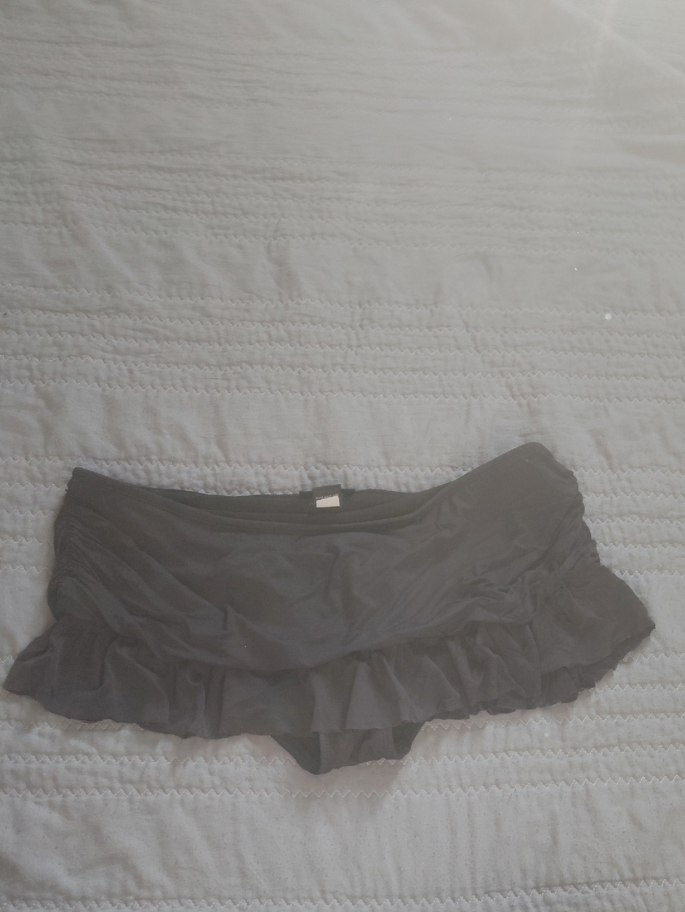 Apt. 9 Black Ruffled Swim Skirt Bikini Bottom